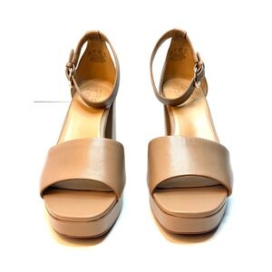 Naturalizer Pearlyn Platform Dress Sandals Taupe Leather Size 9.5M NWT/BOX